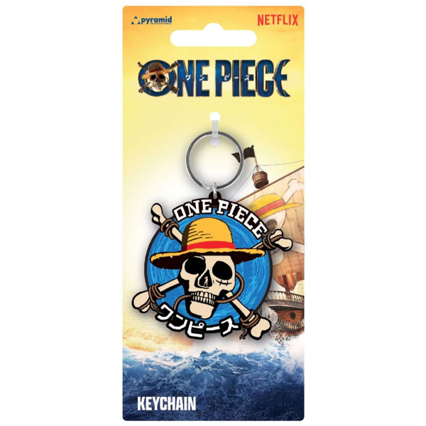 One Piece - Straw Hat Crew Icon - Gummi Schlüsselanhänger Keyring - 4,5x6 cm