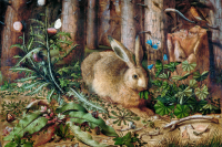 Hans Hoffmann - Kunstdruck - Hase im Wald
