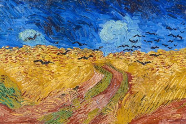 Vincent van Gogh - Kunstdruck - Weizenfeld mit Raben