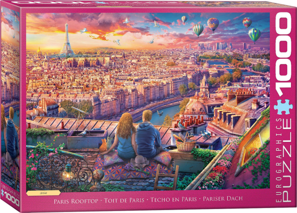 1000 Teile Puzzle - Puzzle - Paris Rooftop - Über den Dächern von Paris