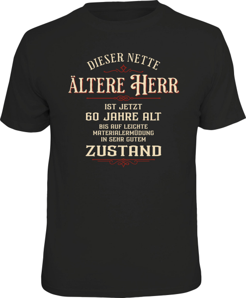 60 Jahre - Textilien - Netter älterer Herr