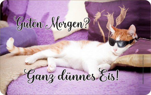 Katze - Frühstücksbrettchen - Guten Morgen?