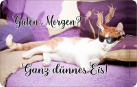 Katze - Frühstücksbrettchen - Guten Morgen?