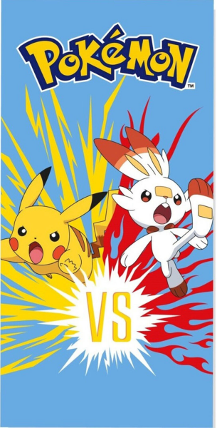 Pokemon - Kampf - Mikrofaser Handtuch - 70x140 cm - Strandtuch Badetuch