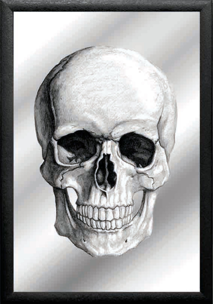 KS106 Skull - front - Bedruckter Spiegel