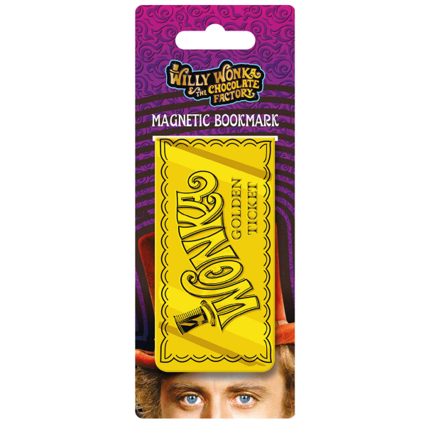 Wonka - Goldenes Ticket - magnetisches Lesezeichen - 9x4,5 cm