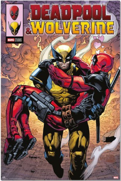 Marvel Wolverine und Deadpool Hero Poster Druck Größe 61x91,5 cm