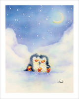 Makiko - Kunstdruck - Little Penguins