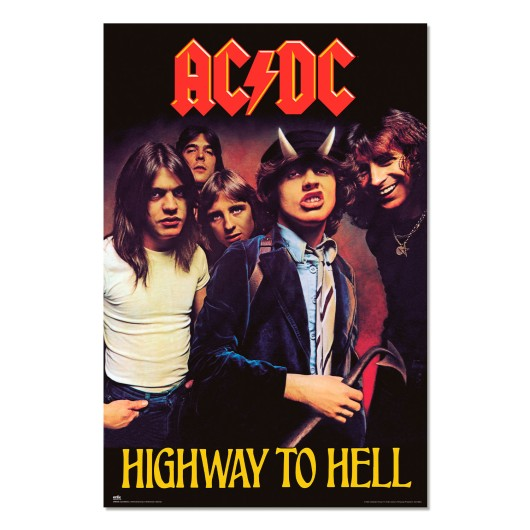 AC/DC Highway to Hell Poster 61x91,5 cm zzgl. Ü-Poster 61x91,5 cm