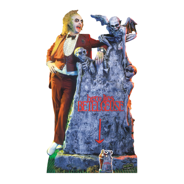Beetlejuice Michael Keaton Grabstein Pappaufsteller 101x182 cm