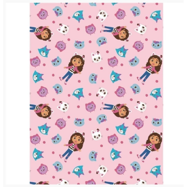 Gabbys Dollhouse Faces Fleecedecke110x150 cm