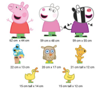 Pappaufsteller Set Peppa Wutz, Zoe and Suzy