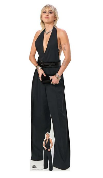 Miley Cyrus - Black Jumpsuit - Pappaufsteller 42x167 cm