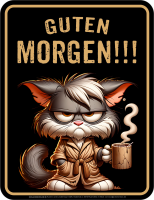 Fun - Guten Morgen - hochwertig bedrucktes Blechschild -...