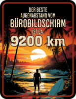 Augenabstand ist 9200km - hochwertig bedrucktes...