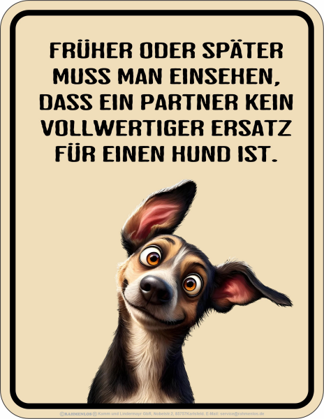 Hundebesitzer - hochwertig bedrucktes Blechschild - Größe 22x17 cm
