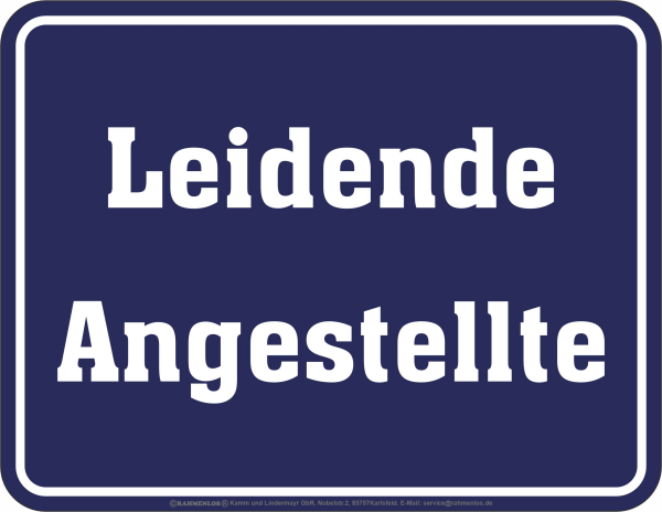 Leidende Angestellte - hochwertig bedrucktes Blechschild - Größe 22x17 cm