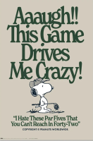 Snoopy - Game Crazy - Poster 61x91,5 cm