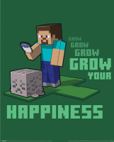 Minecraft - Grow your Happiness - Miniposter 40x50 cm