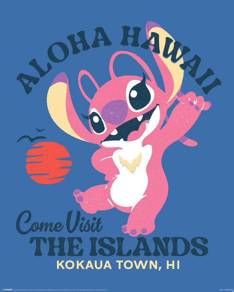 Stitch - Angel Aloha- Miniposter 40x50 cm
