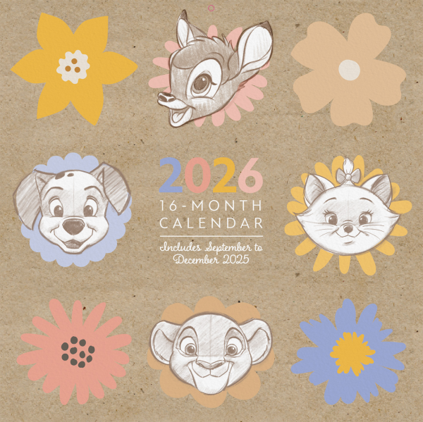 Kalender 2026 Disney Classic - Artist - Wandkalender 30x30 cm