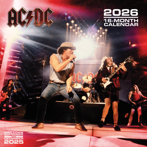 Kalender 2026 AC/DC - Wandkalender 30x30 cm