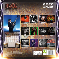 Kalender 2026 AC/DC - Wandkalender 30x30 cm