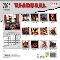 Kalender 2026 Deadpool - Wandkalender 30x30 cm