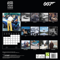 Kalender 2026 James Bond - Wandkalender 30x30 cm