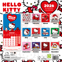 Kalender 2026 Hello Kitty - Wandkalender 30x30 cm