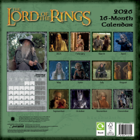 Kalender 2026 Lord of the Rings - Wandkalender 30x30 cm
