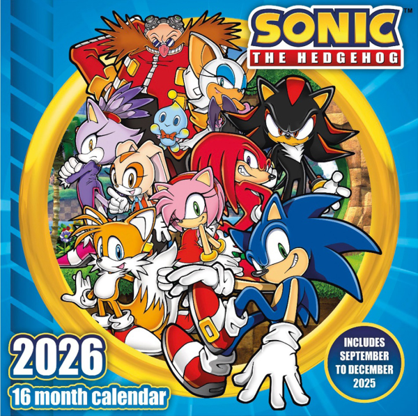 Kalender 2026 Sonic - Wandkalender 30x30 cm