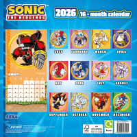 Kalender 2026 Sonic - Wandkalender 30x30 cm