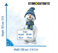 Riesen Schneemann - Pappaufsteller - 100x183 cm