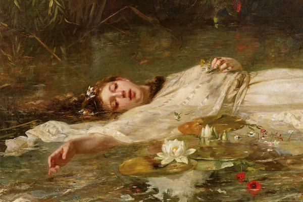 Friedrich Heyser - Ophelia Detail - Poster 61x91,5 cm