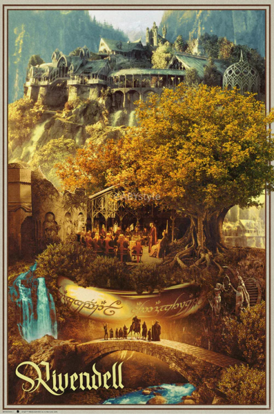 Lord of the Rings - Fondcombe - Rivendell  - Poster 61x91,5 cm