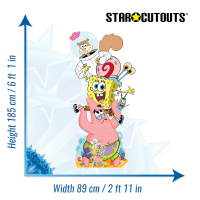 Spongebob and Friends Group Stack - Pappaufsteller - 89x185 cm