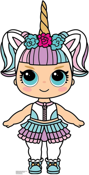 Einhorn Püppchen - Pappaufsteller - 91 cm