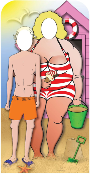 Strandleben - Fotowand Stand In - Pappaufsteller 93x186 cm