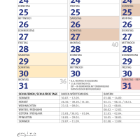 Schuljahresplaner 2026/2027 - Wandplaner Kalender Poster Druck - Grösse 91,5x61 cm gerollt
