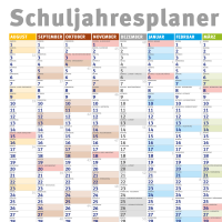 Schuljahresplaner 2026/2027 - Wandplaner Kalender - Giant XXL Poster - Grösse 140x100 cm
