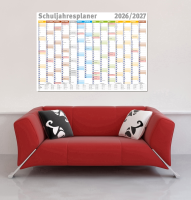Schuljahresplaner 2026/2027 - Wandplaner Kalender - Giant XXL Poster - Grösse 140x100 cm