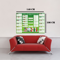 XXL Fussball WM 2026 Planer mit Playoffs - 100x140  cm