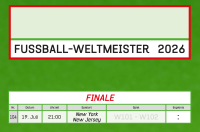 XXL Fussball WM 2026 Planer mit Playoffs - 100x140  cm