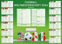 XXL Fussball WM 2026 Spielplan - 100x140  cm