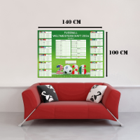 XXL Fussball WM 2026 Spielplan - 100x140  cm