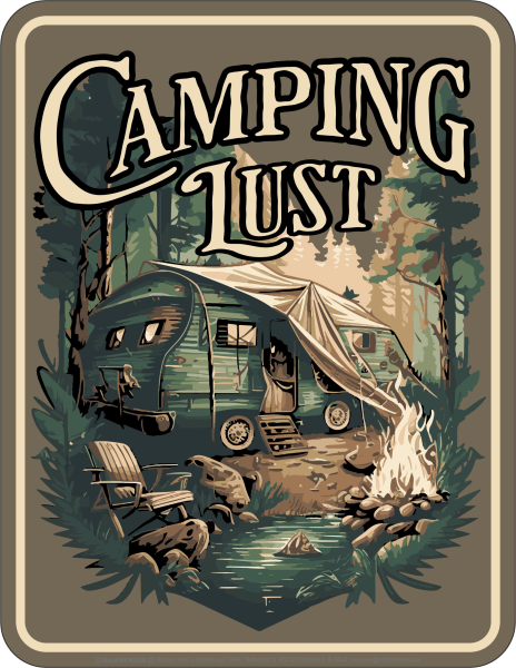 Bedrucktes Blechschild - Camping Lust
