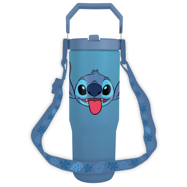Lilo & Stitch - Stitch - Trinkflasche 850 ml mit Umhängegurt
