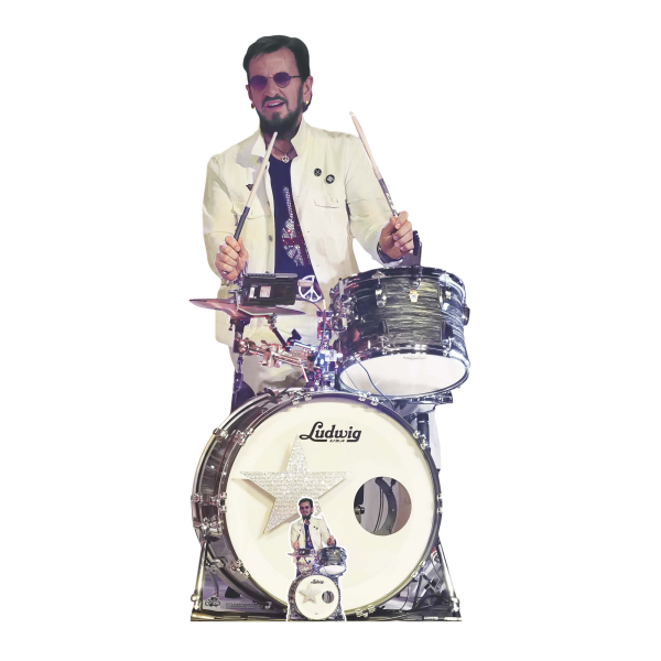 Ringo Starr Drumming  - Pappaufsteller  - 78x162 cm