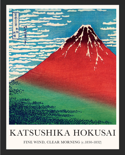 Hokusai - Mount Fuji - Miniposter 40x50 cm